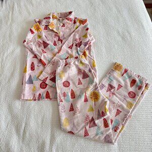 GARNET HILL flannel pajama set girls XL